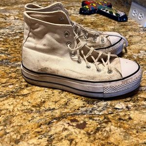 High top platform White Converse